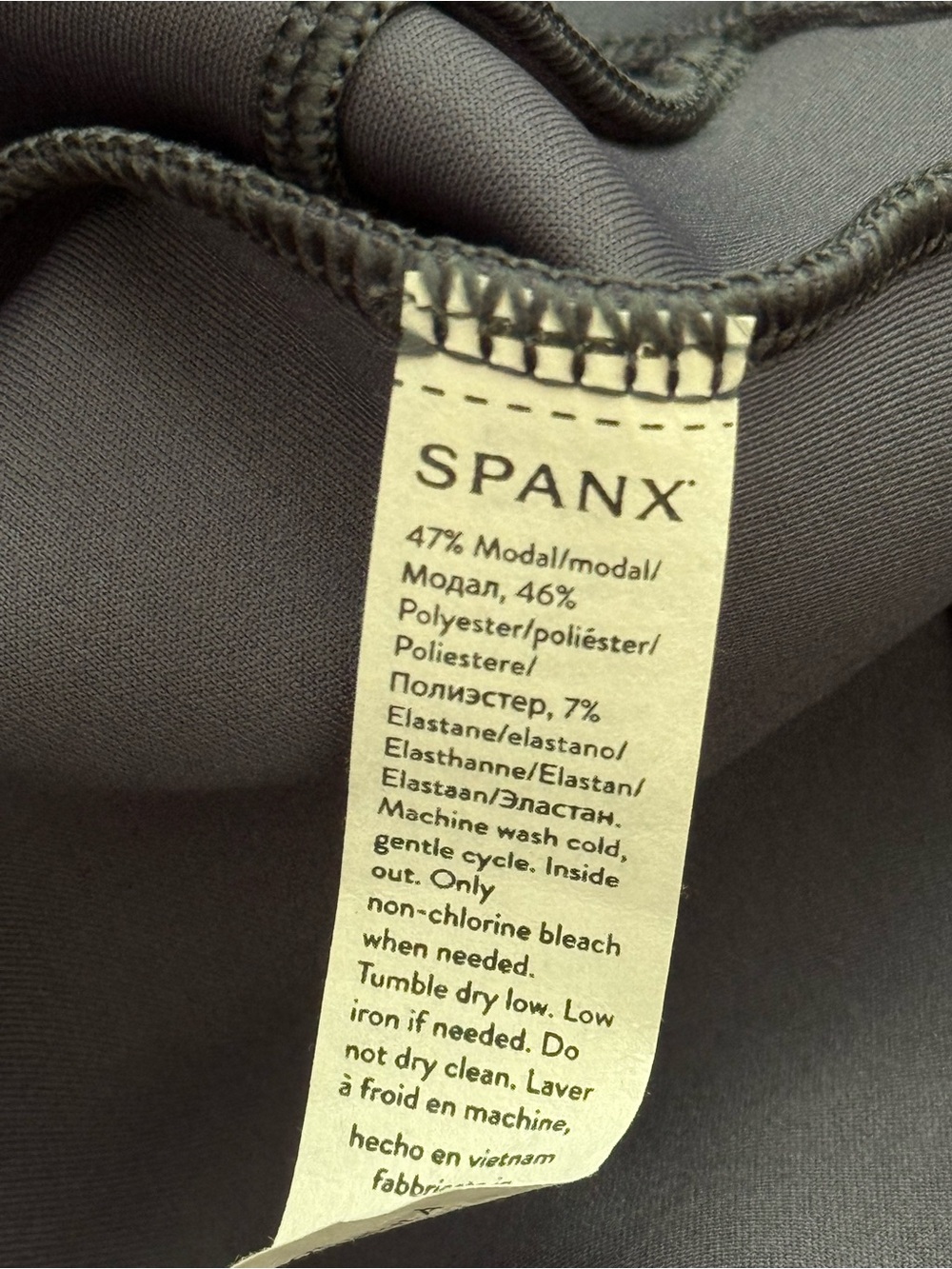 Spanx Air Essentials Tank Midi Dress | Dark Storm Grey | 1X - Picture 6 of 9